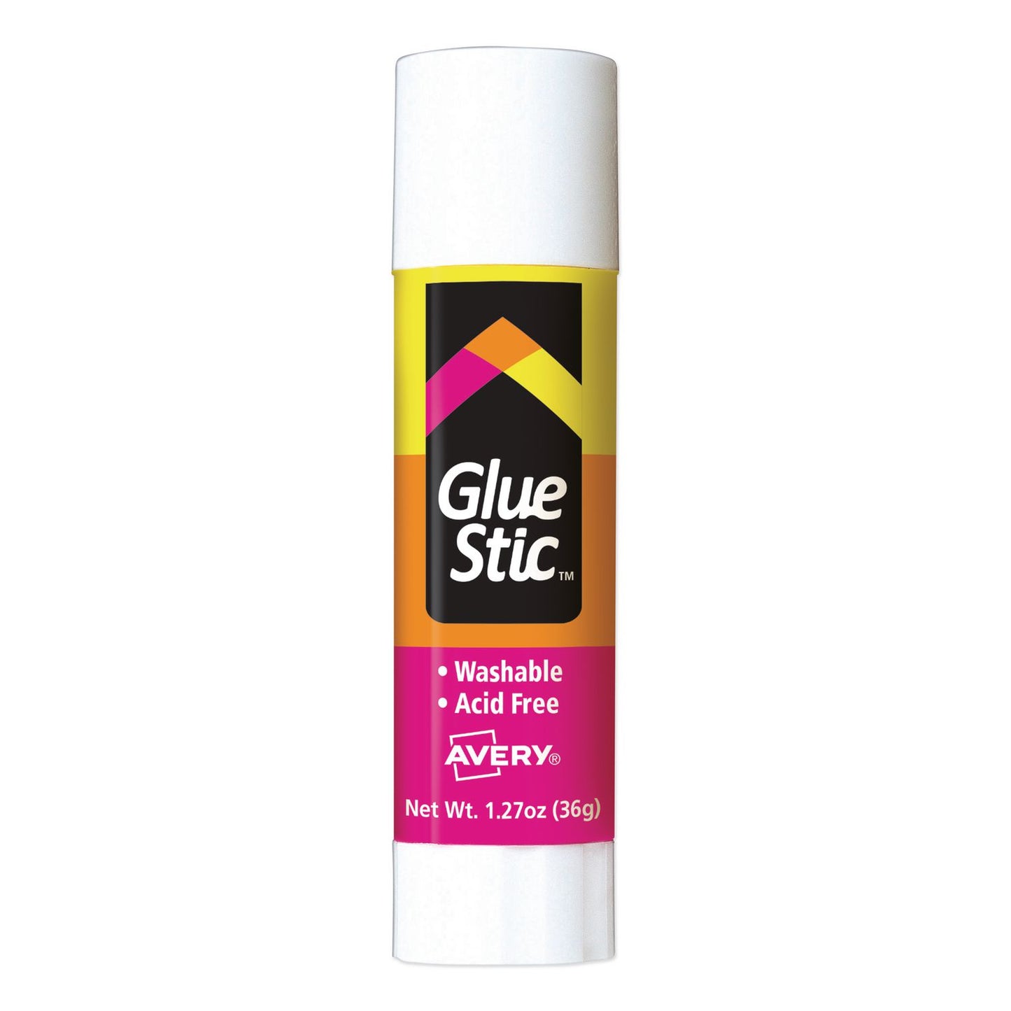 Permanent Glue Stic, 1.27 Oz, Applies White, Dries Clear