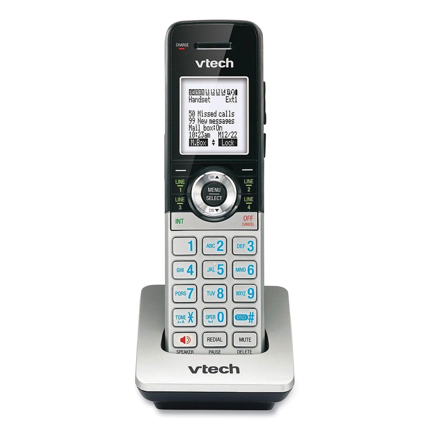 CM18045 Four-Line Business System Extension Handset for CM18445 System, Silver/Black