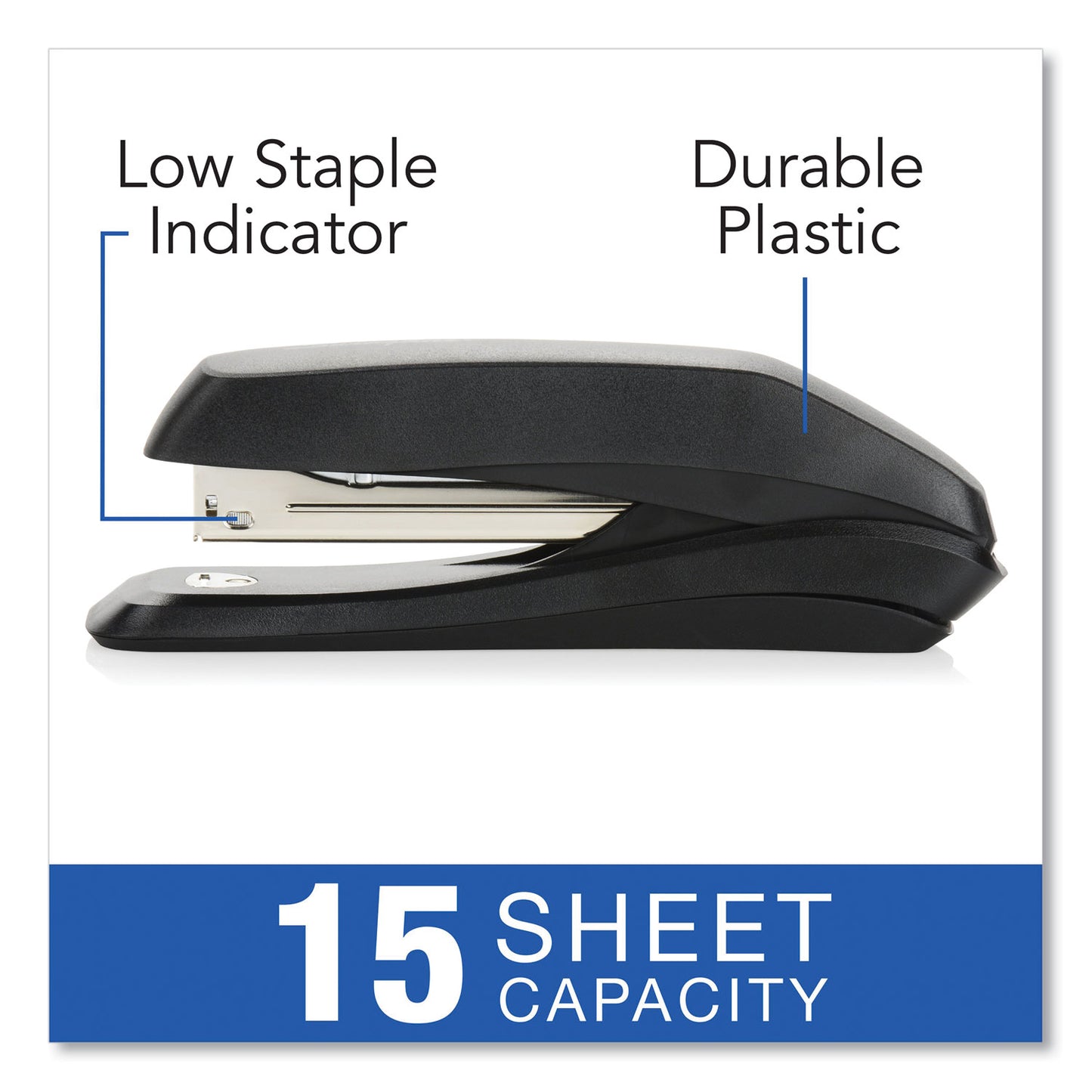Standard Stapler Value Pack, 15-Sheet Capacity, Black