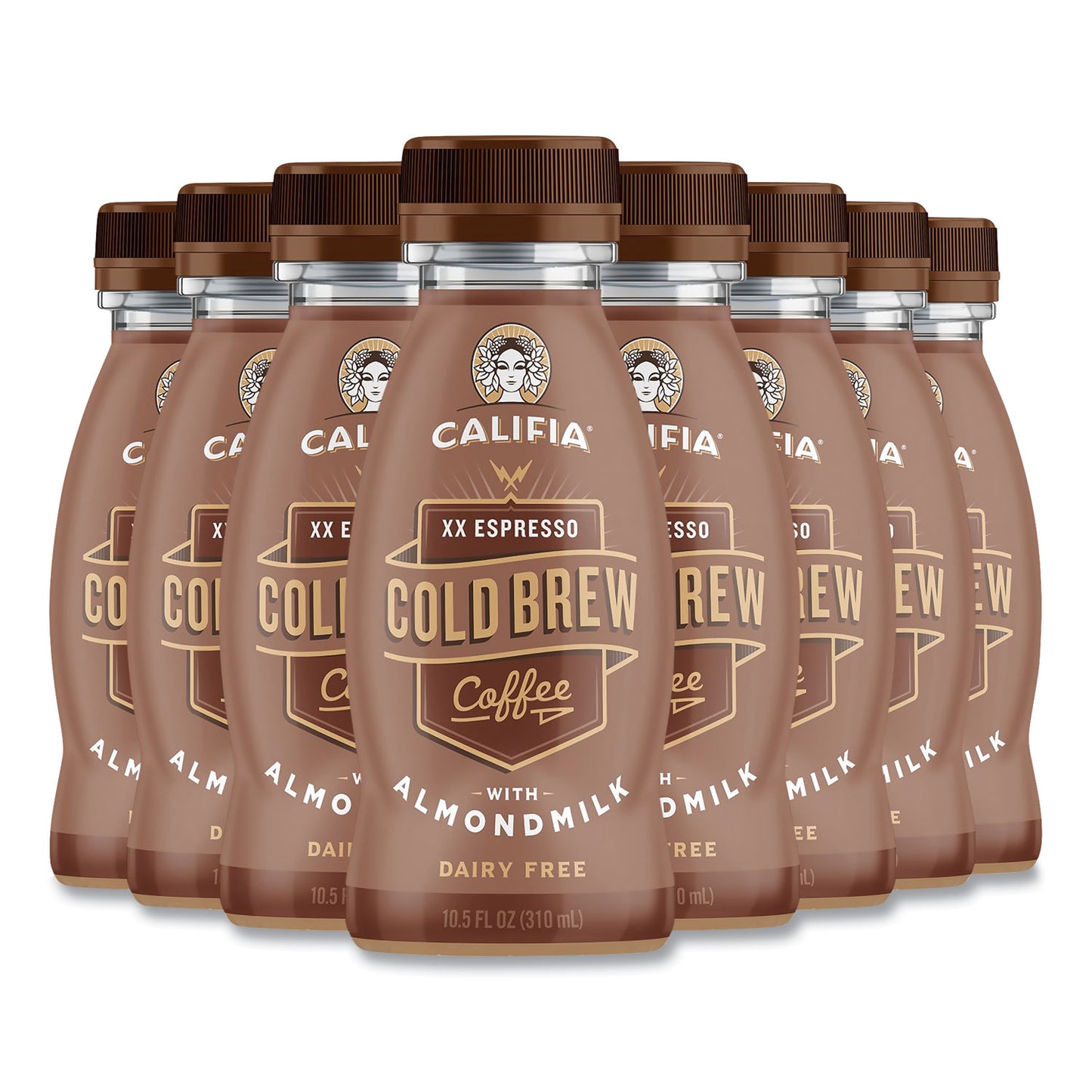 Cold Brew Coffee with Almond Milk, XX Espresso, 10.5 oz Bottle, 8/Pack