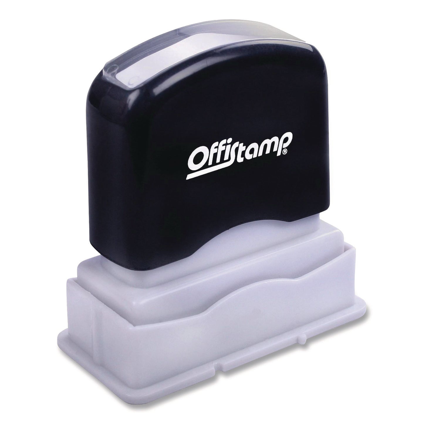 Pre-Inked Message Stamp With Blank Date Box, Faxed, 1.63" X 0.38", Red Ink