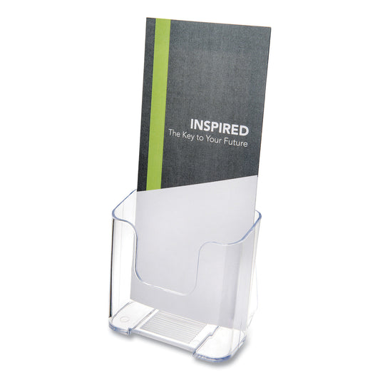 Docuholder For Countertop/wall-Mount, Leaflet Size, 4.37w X 3.25d X 3.87h, Clear