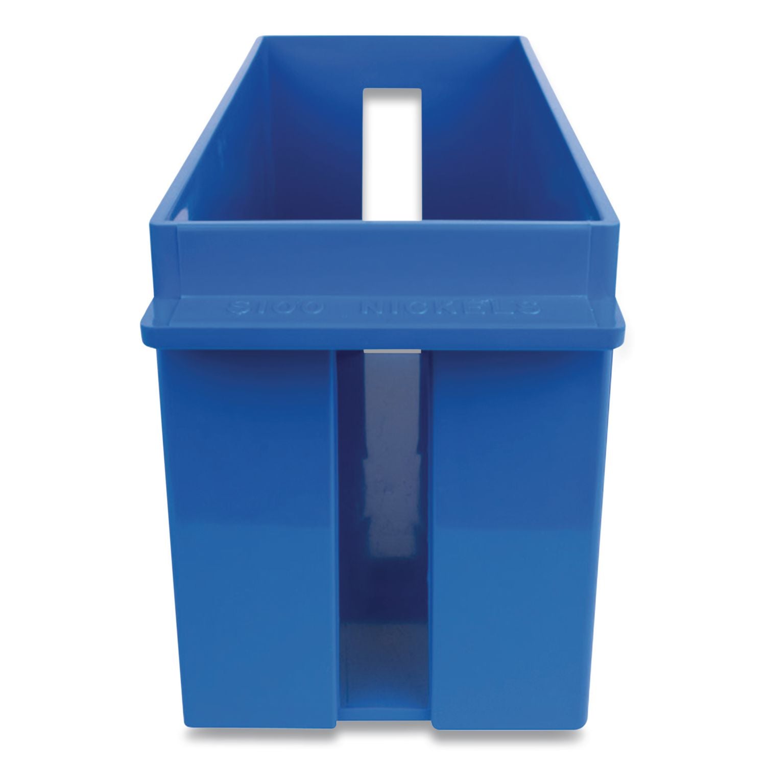 Extra-Capacity Coin Tray, Accommodates $100 in Nickels, 10.5" x 4.75" x 5", Blue