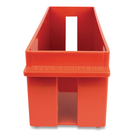 Extra-Capacity Coin Tray, Accommodates $300 in Quarters, 11.5" x 3.38" x 3.38", Orange