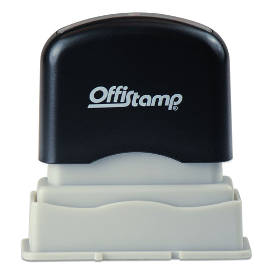 Pre-Inked Message Stamp, File, 1.63" X 0.38", Red Ink
