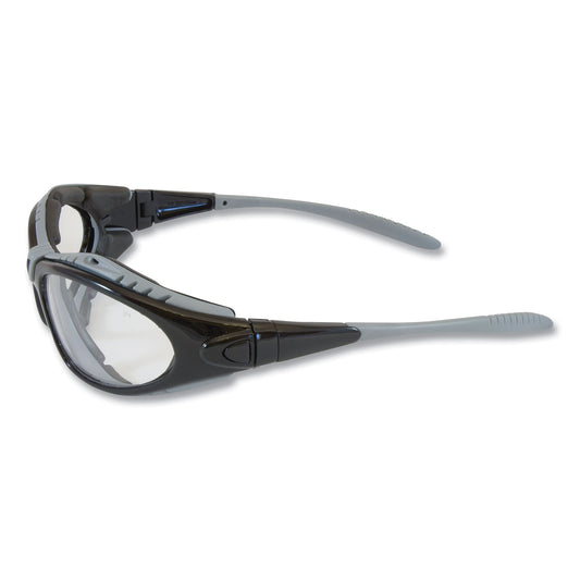 Optical Fuselage Hybrid Safety Glasses/Goggles, Black/Gray Full Frame, Clear Dual Lens