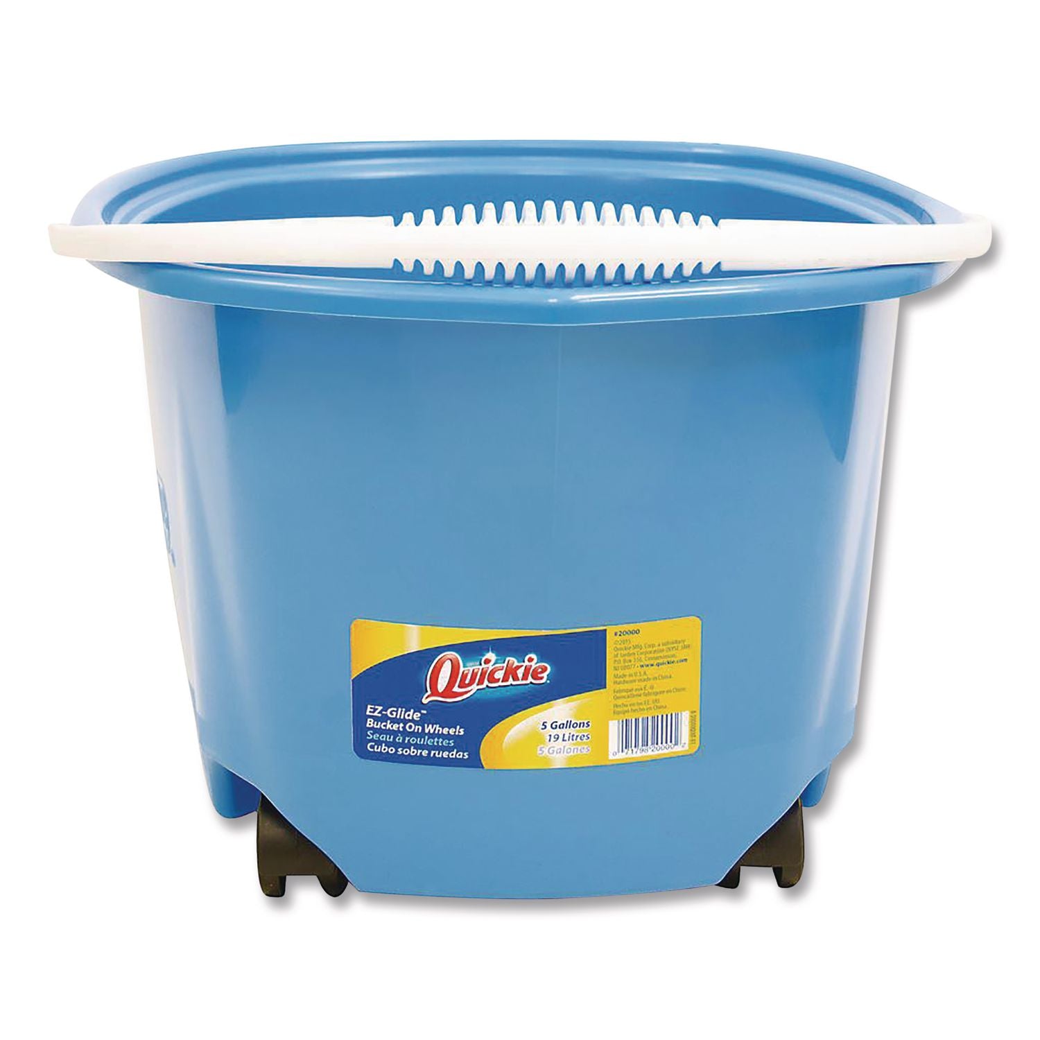 EZ-Glide Bucket on Wheels, 5 gal, Blue