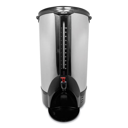 Home/business 100-Cup Double-Wall Percolating Urn, Stainless Steel