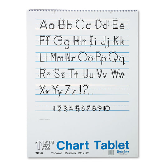 Chart Tablets, Presentation Format (1.5" Rule), (25) White 24 x 32 Sheets