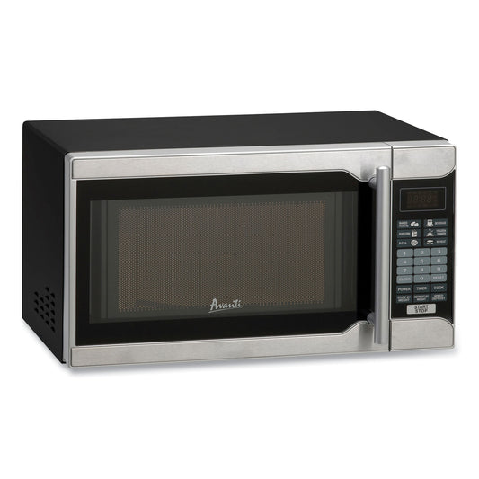 0.7 cu ft Countertop Microwave Oven, 700 W, Black/Stainless Steel