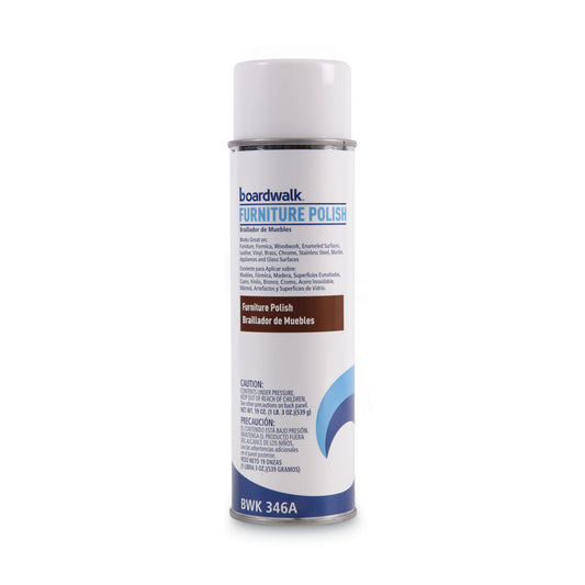 Furniture Polish, Lemon Scent, 19 oz Aerosol Spray