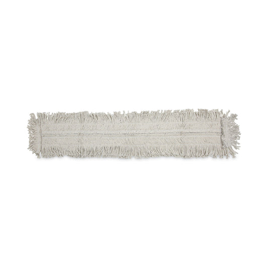 Disposable Dust Mop Head, Cotton/Synthetic Fibers, 48 x 5, White