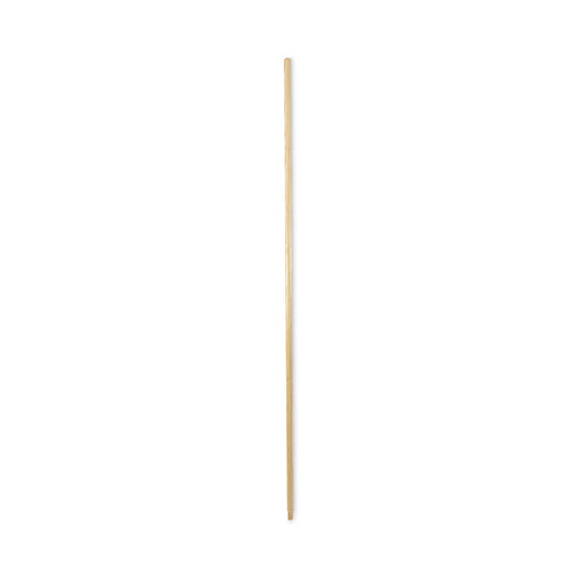 Threaded End Broom Handle, 0.94" dia x 60", Natural