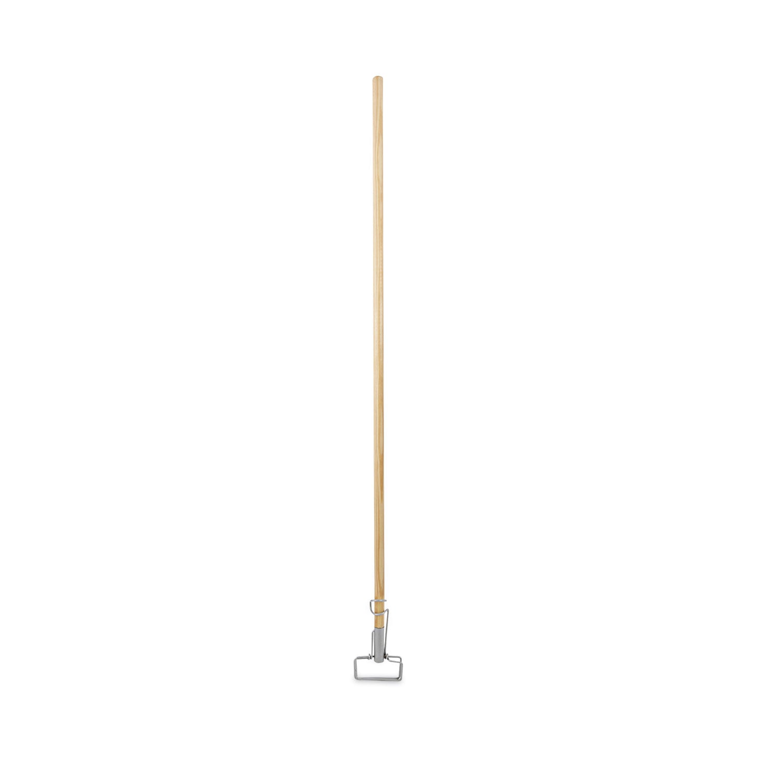 Spring Grip Metal Head Mop Handle for Most Mop Heads, 60", Natural