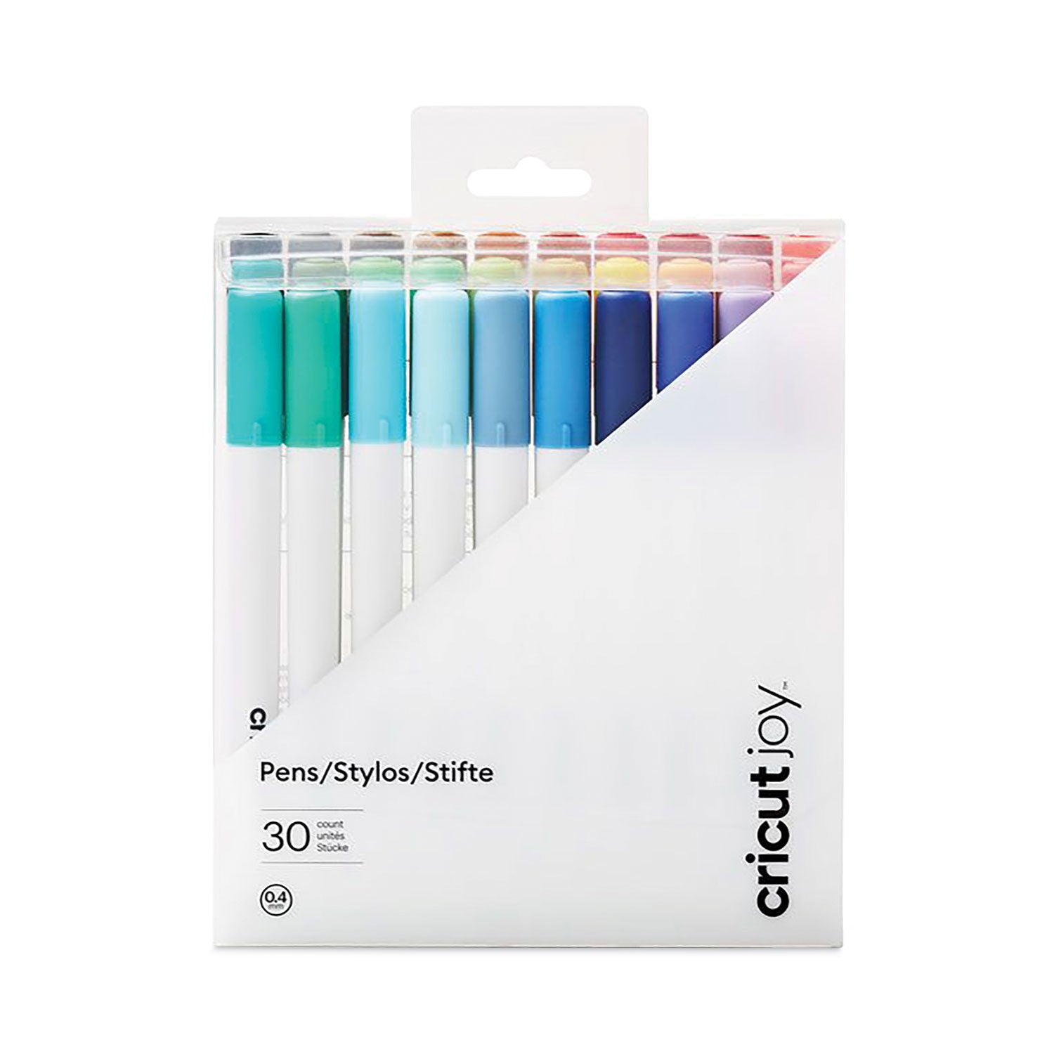 Joy Porous Point Pen, Stick, Fine 0.4 mm, Assorted Ink Colors, White Barrel, 30/Set