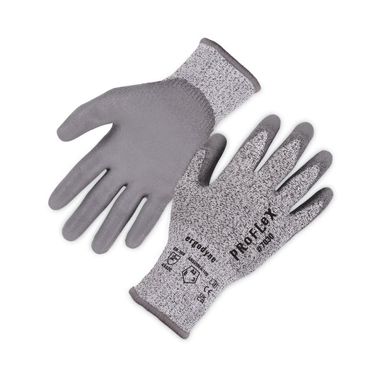 ProFlex 7030 ANSI A3 PU Coated CR Gloves, EN388: 4X42C, 9" Long, Small, Gray, Pair