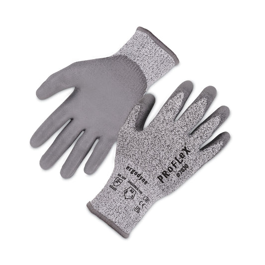 ProFlex 7030 ANSI A3 PU Coated CR Gloves, EN388: 4X42C, 9" Long, Small, Gray, 12 Pairs