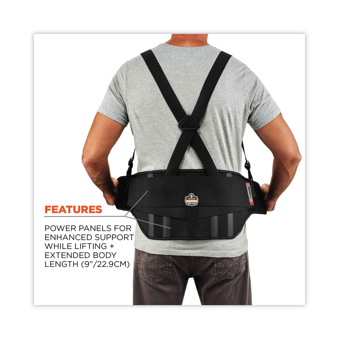 ProFlex 1600 Standard Elastic Back Support Brace, X-Large, 38" to 42" Waist, Black
