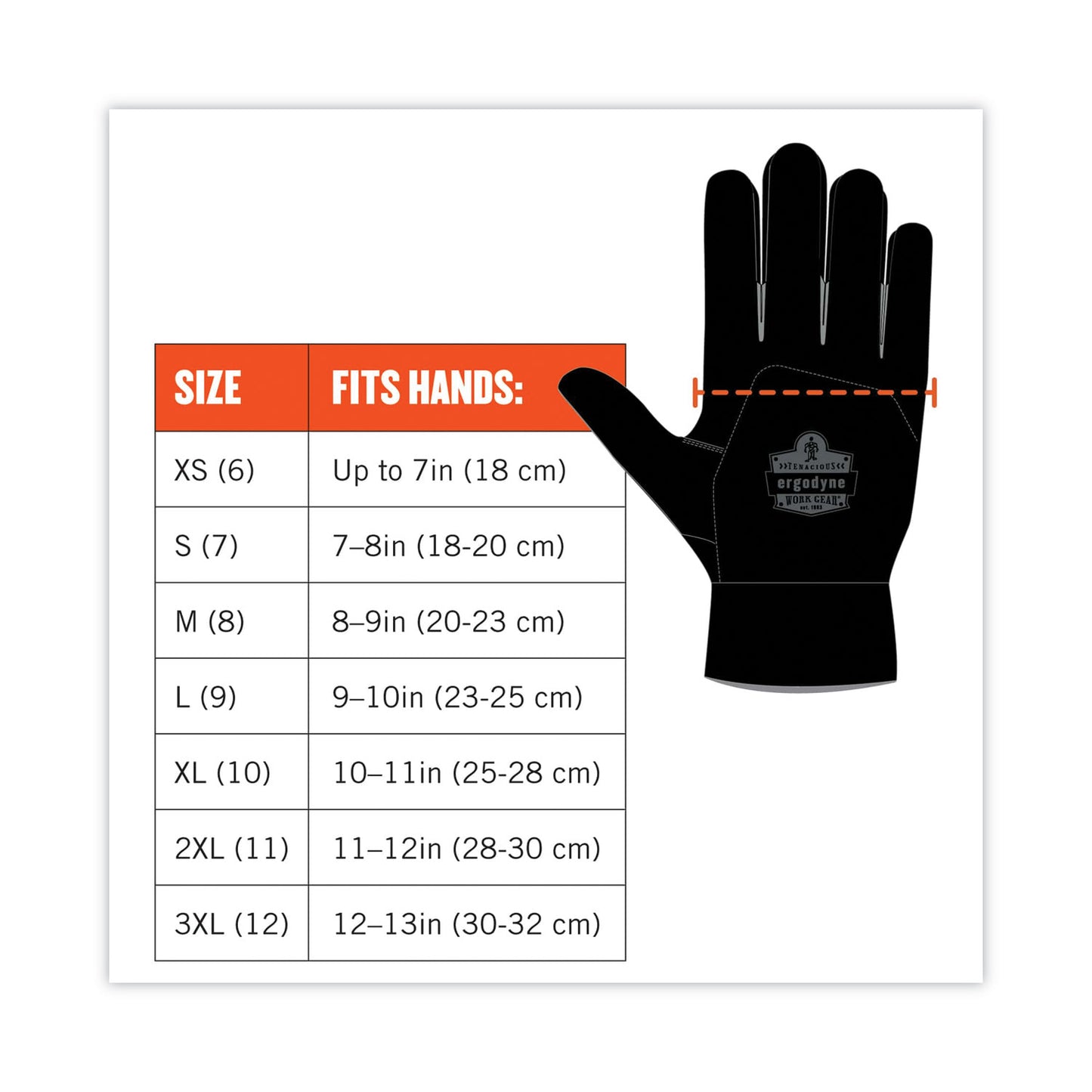 ProFlex 821 Smooth Surface Handling Gloves, Small, Black, Pair
