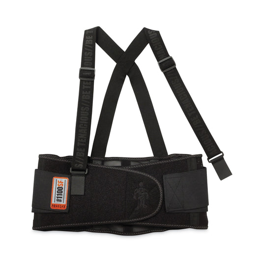 ProFlex 1100SF Standard Spandex Back Support Brace, 4X-Large, 52" to 58" Waist, Black