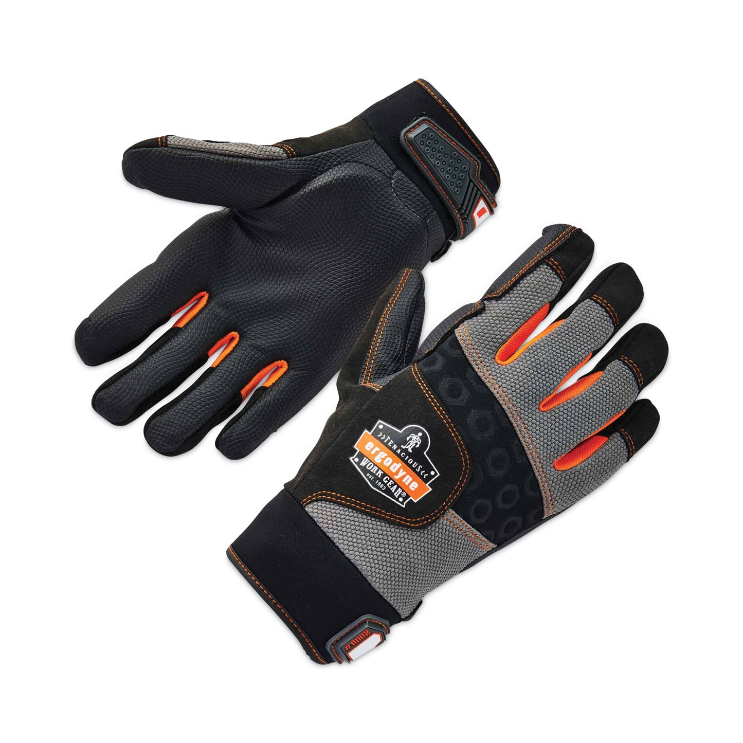 ProFlex 9002 Certified Full-Finger Anti-Vibration Gloves, EN388: 2121X, Medium, Black, Pair
