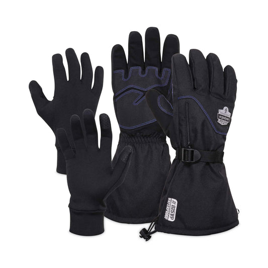 ProFlex 825WP Thermal Waterproof Winter Work Gloves, Medium, Black, Pair