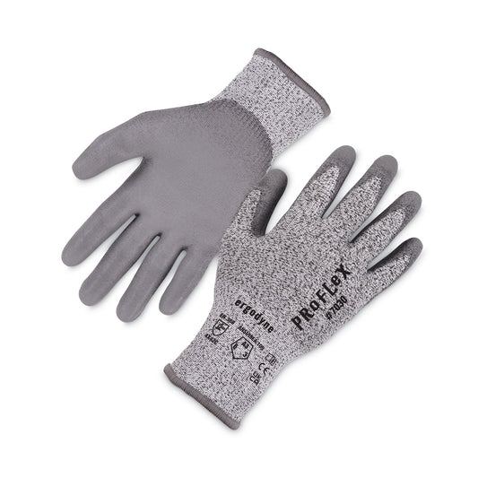 ProFlex 7030 ANSI A3 PU Coated CR Gloves, EN388: 4X42C, 9" Long, Medium, Gray, Pair