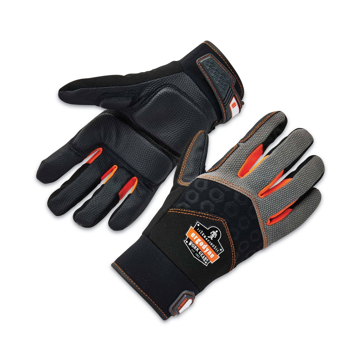 ProFlex 9001 Full-Finger Impact Gloves, EN388: 1121X, Small, Black, Pair