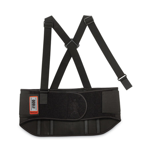 ProFlex 1600 Standard Elastic Back Support Brace, 4X-Large, 52" to 58" Waist, Black