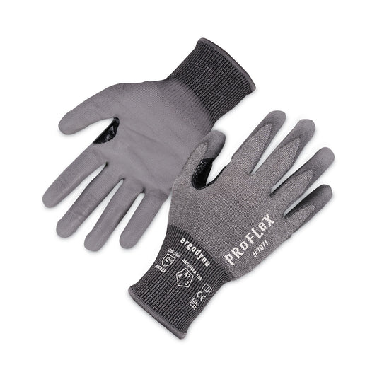 ProFlex 7071 ANSI A7 PU Coated CR Gloves, EN388: 4X42F, 9" Long, X-Large, Gray, Pair