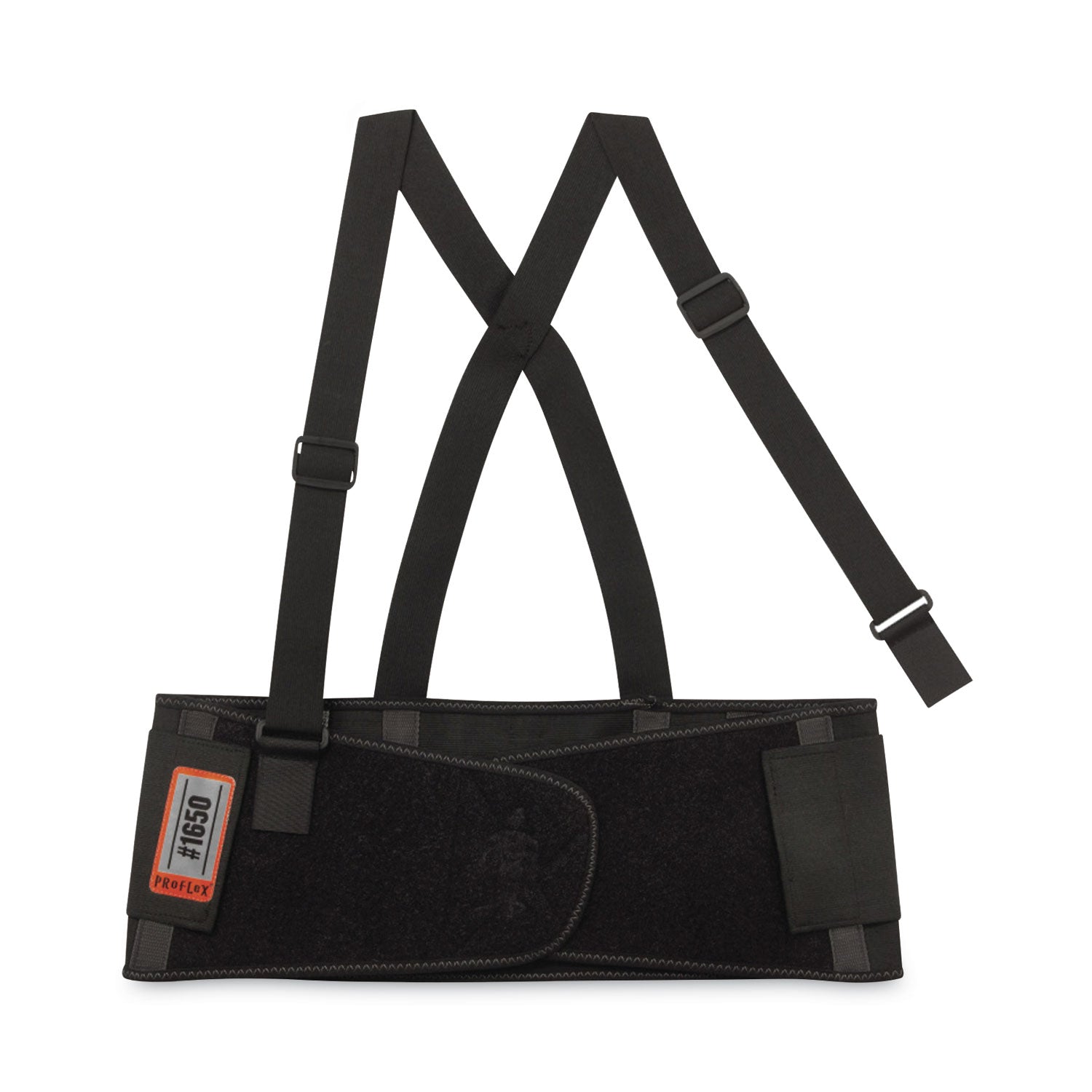 ProFlex 1650 Economy Elastic Back Support Brace, 4X-Large, 52" to 58" Waist, Black