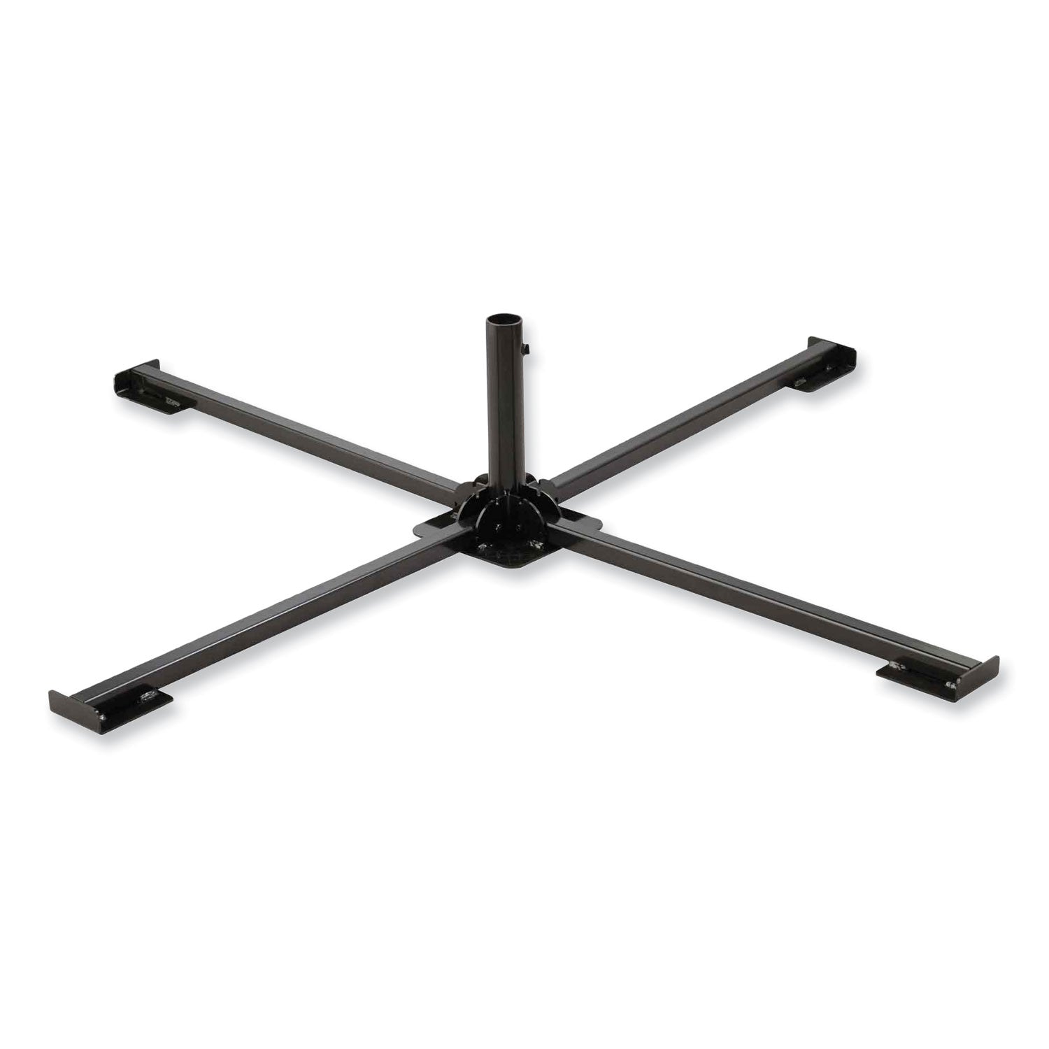 Shax 6190 Umbrella Stand, 1.65" Cylinder with Set Screw Clamp, Metal, 48 x 48 x 10, Black