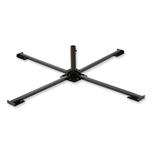 Shax 6190 Umbrella Stand, 1.65" Cylinder with Set Screw Clamp, Metal, 48 x 48 x 10, Black