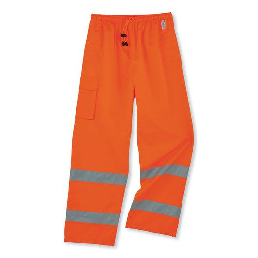 GloWear 8915 Class E Hi-Vis Rain Pants, X-Large, Orange