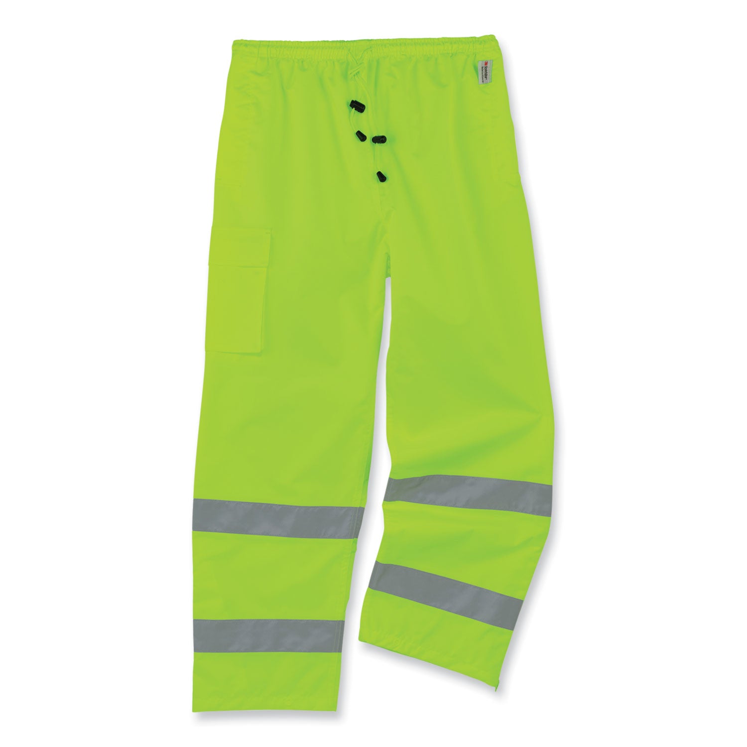 GloWear 8915 Class E Hi-Vis Rain Pants, Medium, Lime