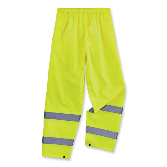 GloWear 8916 Class E Lightweight Hi-Vis Rain Pants, 2X-Large, Lime