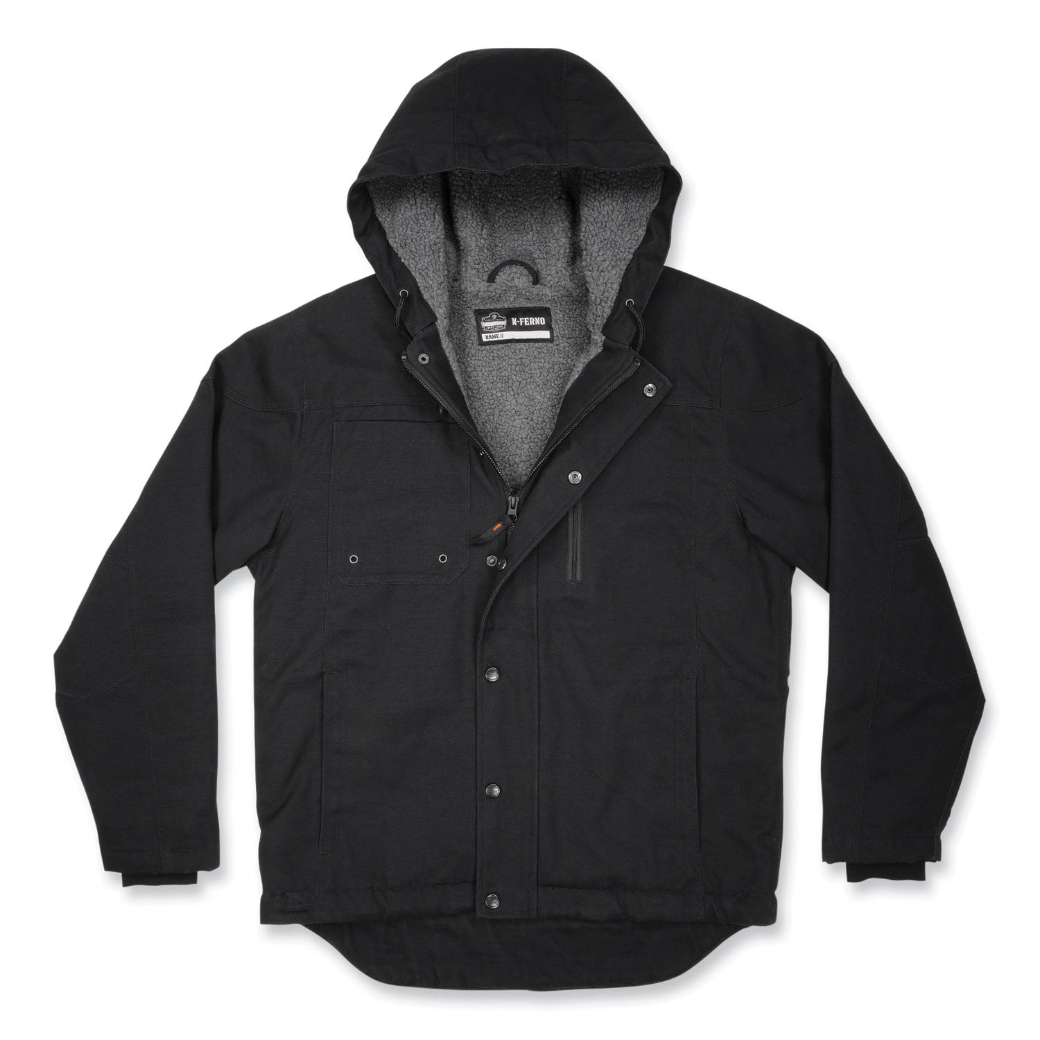 N-Ferno 6468 Duck Canvas Work Jacket, Medium, Black