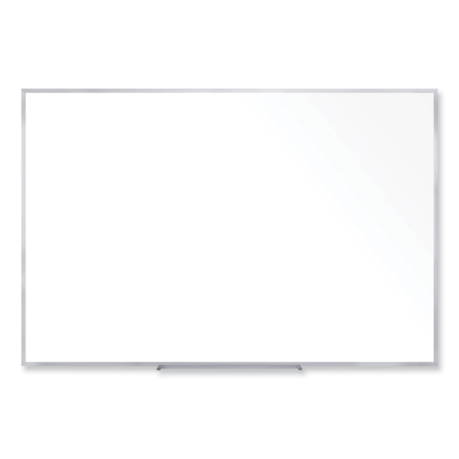 Non-Magnetic Whiteboard with Aluminum Frame, 72.63" x 48.47", White Surface, Satin Aluminum Frame