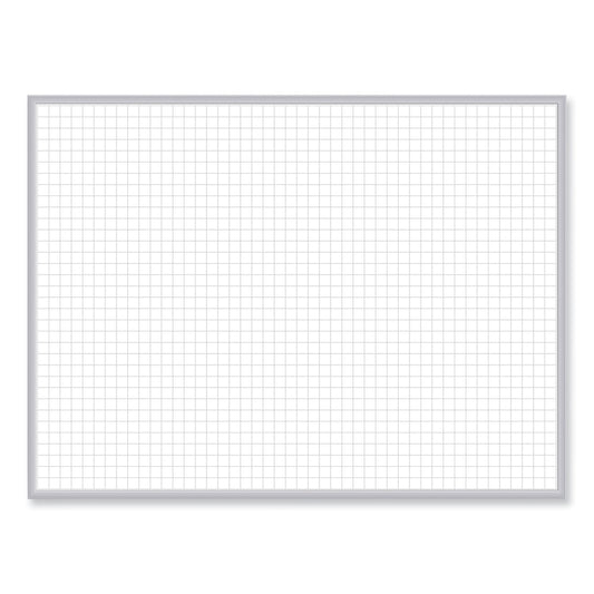 Non-Magnetic Whiteboard with Aluminum Frame, 48" x 35.81", White Surface, Satin Aluminum Frame