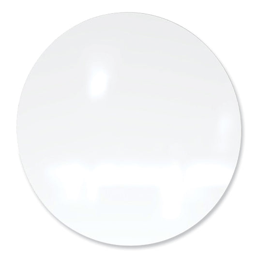 Coda Low Profile Circular Non-Magnetic Glassboard, 48" x 48", White Surface