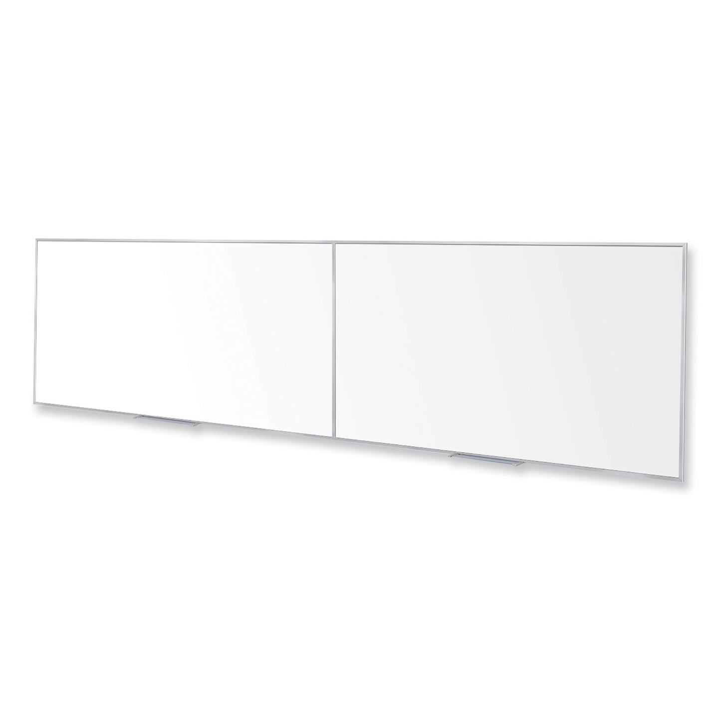 Magnetic Porcelain Whiteboard with Aluminum Frame, 193" x 48.5", White Surface, Satin Aluminum Frame