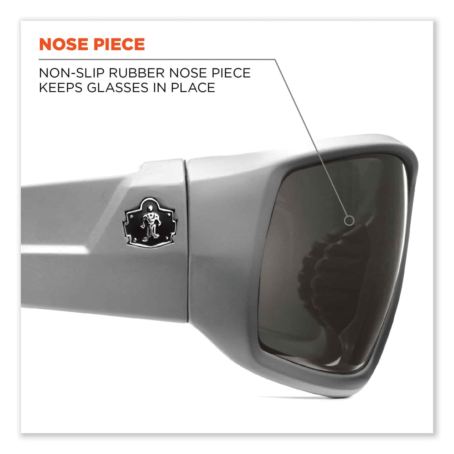 Skullerz Odin Safety Glasses, Matte Gray Full Frame, Polarized Smoke Dual Lens