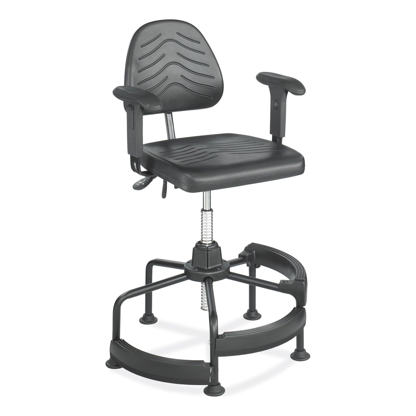 Adjustable T-Pad Armrest for Safco Task Master Series Chairs, 3 x 9.75 x 11.5, Black, 2/Set