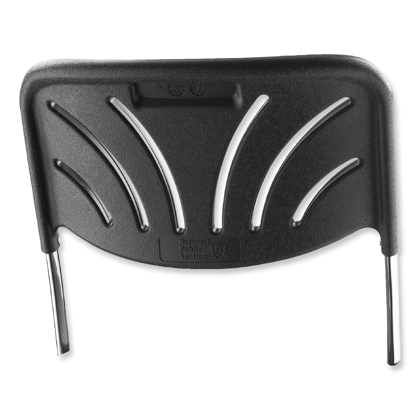 Backrest for NPS 6600 Series Elephant Z-Stools, 16.25 x 4.5 x 19, Plastic/Steel, Black