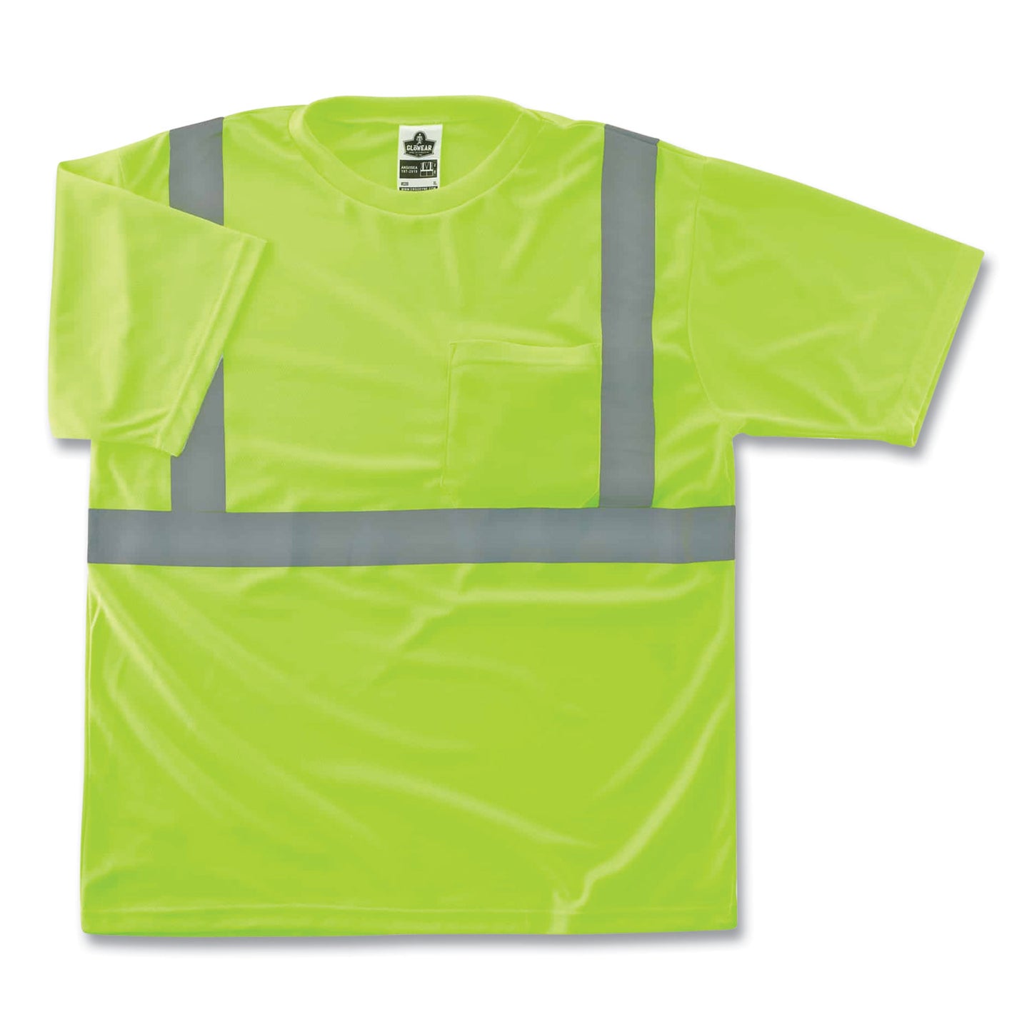 GloWear 8289 Class 2 Hi-Vis T-Shirt, Lime, 5X-Large