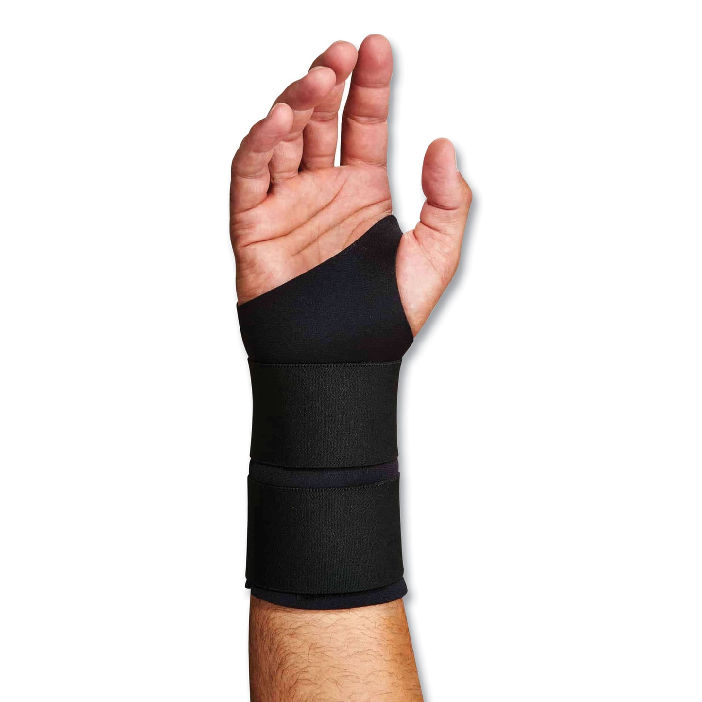 ProFlex 675 Ambidextrous Double Strap Wrist Support, Large, Fits Left/Right Hand, Black