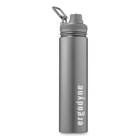 Chill-Its 5152 Insulated Stainless Steel Water Bottle, 25 oz, Metal, Black