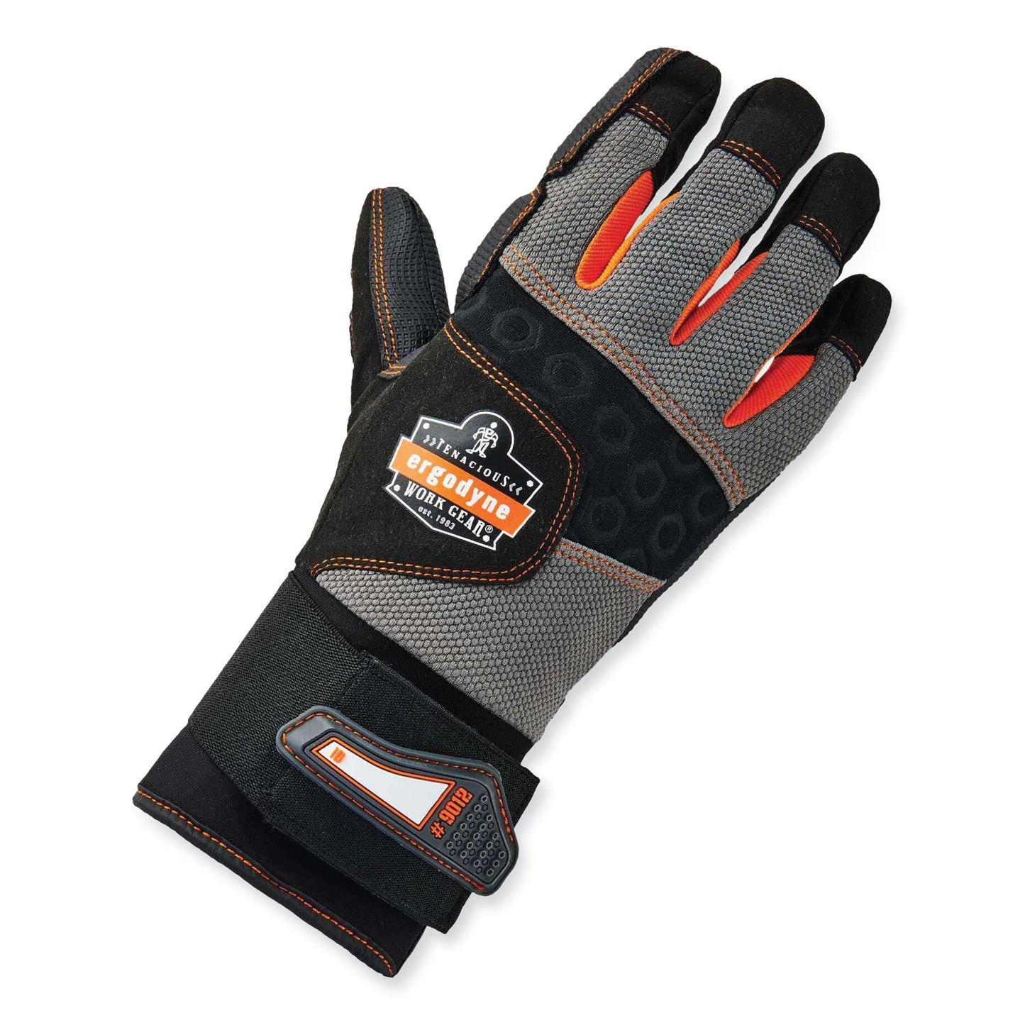 ProFlex 9012 Certified AV Gloves + Wrist Support, EN388: 2121X, 14.5" Long, Small, Black, Pair
