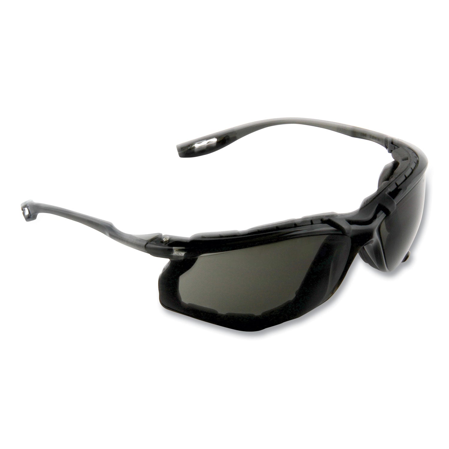 Virtua CCS Protective Eyewear with Foam Gasket, Black/Gray Half Frame, Gray Dual Lens
