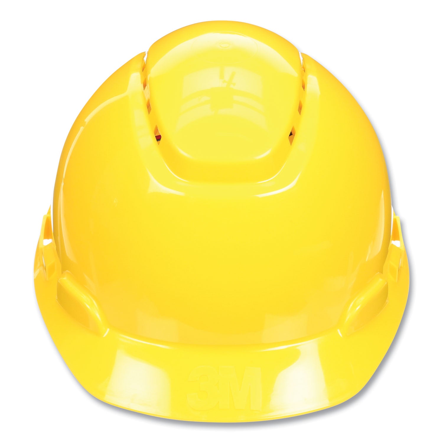 SecureFit H-700 Series Hard Hat with UVicator, Vented, Front Brim, 4-Point Pressure Diffusion, One Size Fits Most, Yellow